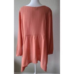 Niche Asymmetrical‎ Tunic Top Sz Medium Lagenlook Textured Art To Wear Oversized